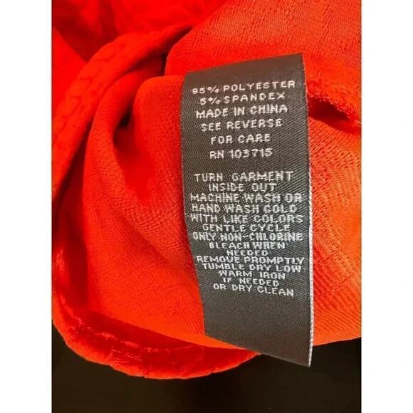 Sharagano orange textured flounce dress Size 14 - Picture 4 of 6